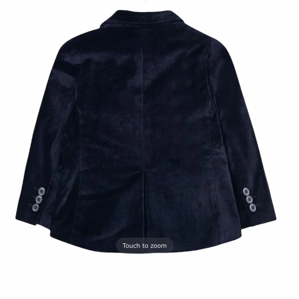 Mayoral Velvet Blazer Jacket Navy Blue NWT